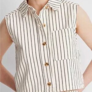Striped Sleeveless Vest NWOT